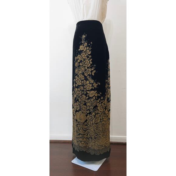 Citron Santa Monica velvet maxi skirt sz L whimsigoth renaissance vampire - Picture 1 of 8